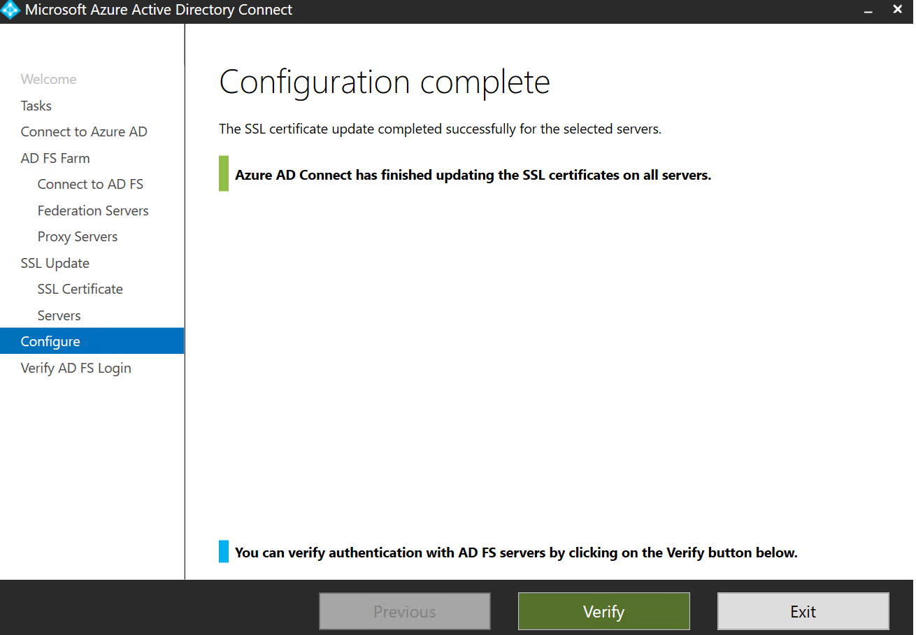 Changing ADFS SSL Certificate through AAD Connect – Sam's Corner