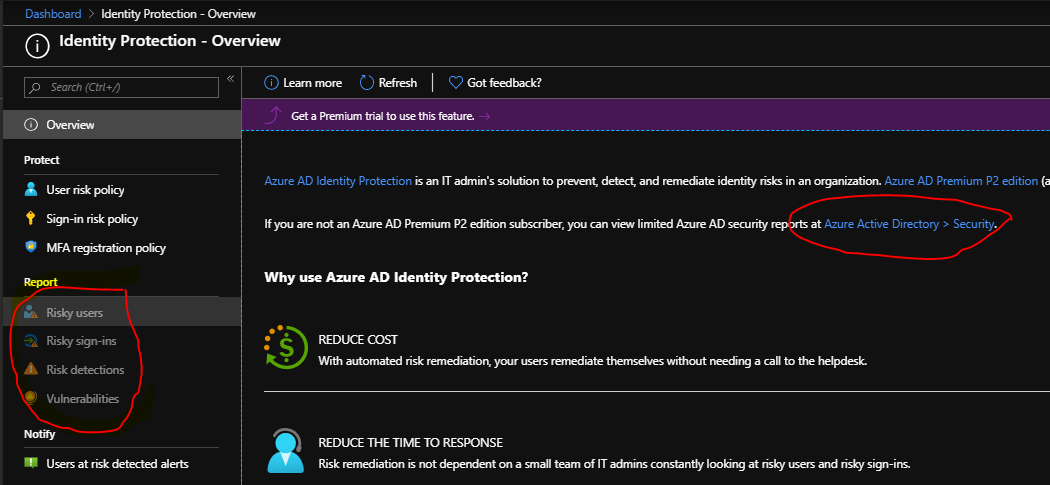 Azure AD Identity Protection Detection and Reporting Capabilities