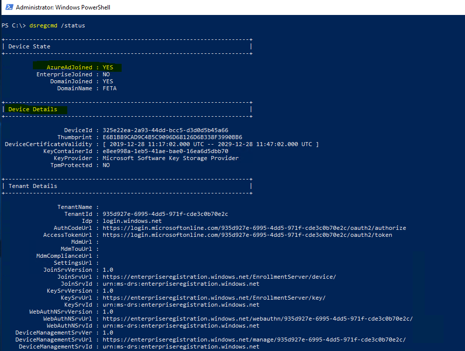 Azure AD Hybrid Device Join Error (0x801c03f2) Sam's Corner