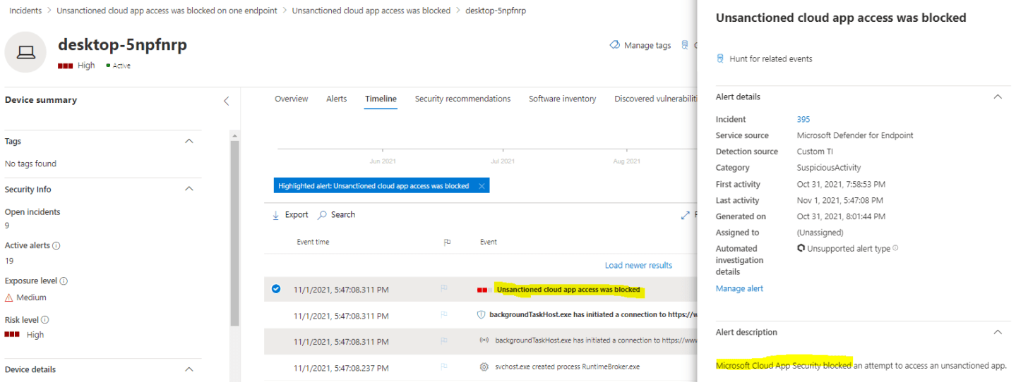 Microsoft Defender for Endpoint Web Content Filtering Test Drive